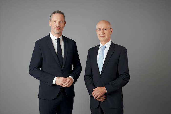 Asfinag-Vorstände Hartwig Hufnagl und Herbert Kasser (re.).