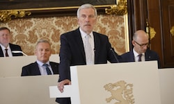 Rechnungshofdirektor Heinz Drobesch bei seiner ersten Rede im Landtag. 
