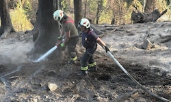 Feuerwehren aus ganz Kärnten helfen ihren Kameraden im Lesachtal beim Löschen.