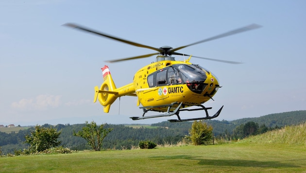 Der schwer verletzte Mann kam mit dem Helikopter in das Spital nach Eisenstadt.