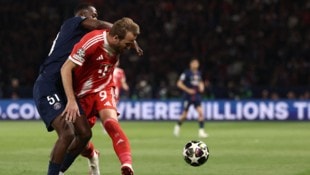 Harry Kane hatte gegen die Abwehr von PSG zu kämpfen, erzielte das 1:0 für die Bayern per ...