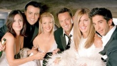 Die „Friends“-Stars Courteney Cox, Matt LeBlanc, Lisa Kudrow, Jennifer Aniston, David Schwimmer ...