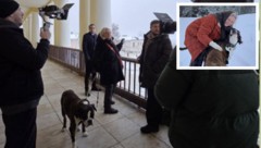 Kneissl beim Dreh mit Wowan und Lexus. Gezeichnet werden soll das Bild einer verbannten ...
