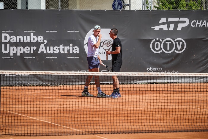 Eigentlich coacht Kohlschreiber den um 22 Jahre jüngeren Schwärzler.
