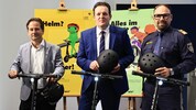Martin Pfanner vom KFV, LR René Zumtobel und Enrico Leitgeb, Leiter der Landesverkehrsabteilung, ...