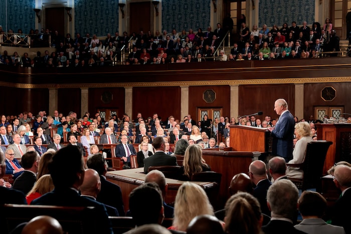 König Charles während seiner Rede im US-Kongress