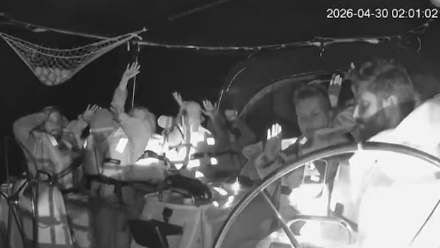 Die Organisation „Global Sumud Flottilla“ veröffentlichte auf Instagram ein Video von dem ...