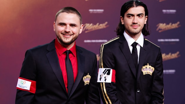 Der US-Schauspieler Prince Michael Jackson (links) und der US-Filmregisseur Bigi Jackson, Söhne ...