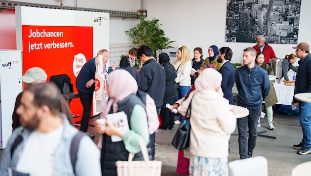 Der Andrang bei der Jobmeile war vormittags schon groß.