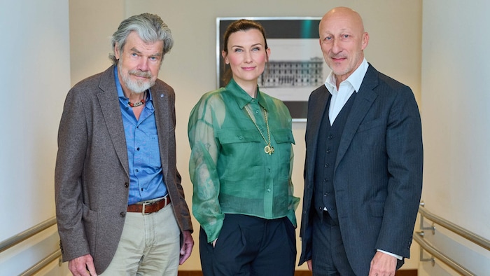 Reinhold Messner mit Ehefrau Diane und Festival-Präsident Oliver Hirschbiegel