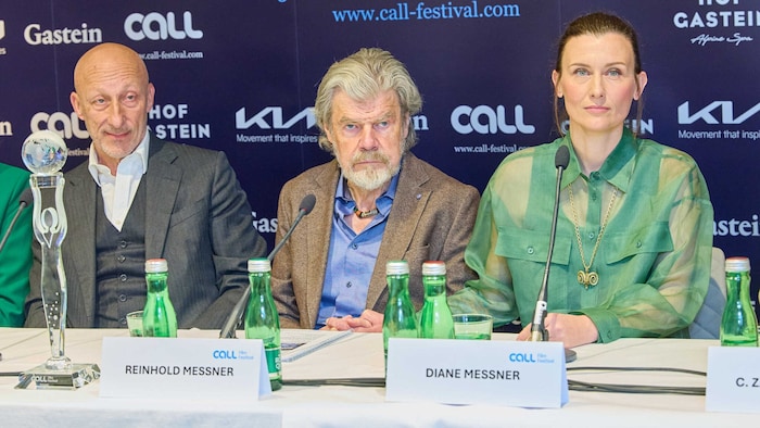 Festival-Präsídent Oliver Hirschbiegel, Reinhold Messner, Diane Messner