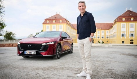 Ein mann und sein Elektroauto: ServusTV-Sportchef Christian Nehiba ist bereit, um sieben Stars ...