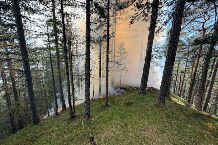 Der Brand im steilen Gelände