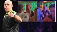 Szenen einer unangenehmen Begegnung: Michael van Gerwen wird ins Gesicht geschlagen.