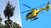 Der Notarzthubschrauber flog den Schwerverletzten nach dem Unglück ins Spital.