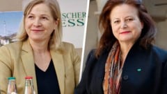 Die grüne Grazer Vizebürgermeisterin Judith Schwentner (links) und FPÖ-Landesrätin Claudia ...
