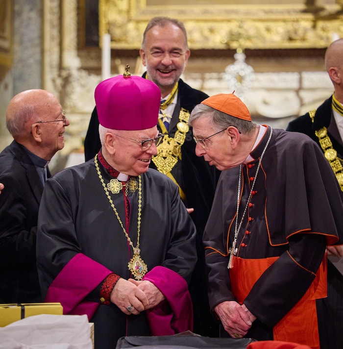 Momentaufname in der Basilika Santa Maria Maggiore: Es war nicht alles nur ernst.