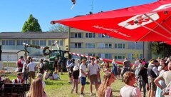 Fauxpas beim Aufstellen: Der Baum fiel um.