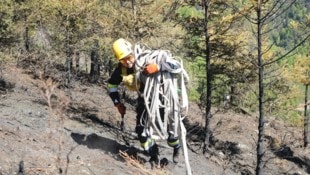 Den bereits siebten Tag in Folge standen die freiwilligen Helfer beim riesigen Brand im ...