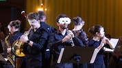 Bläsergruppe Sonus Ventis aus Slowenien füllte die Arena klanglich auch mit ...