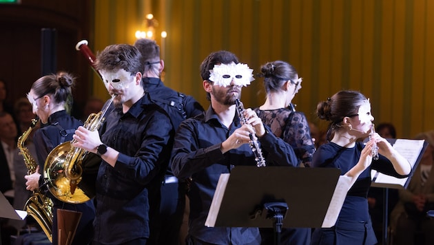Bläsergruppe Sonus Ventis aus Slowenien füllte die Arena klanglich auch mit ...