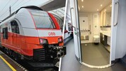 Wegen der Ticketkontrolle öffnete der Schaffner die verschlossene Tür zur Zugtoilette.