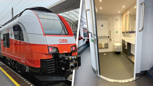 Wegen der Ticketkontrolle öffnete der Schaffner die verschlossene Tür zur Zugtoilette.