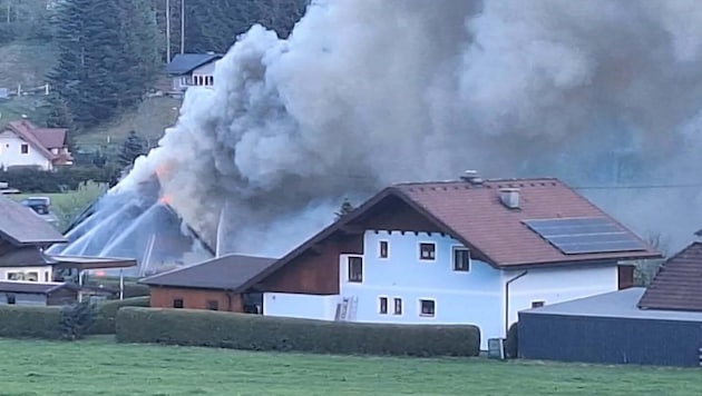 Die Rauchsäule war weithin sichtbar.