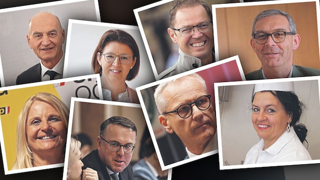 Sie kamen auf 100 Prozent: Christian Dörfel (oberere Reihe, v. li.), Michaela Langer-Weninger, ...