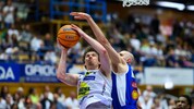Gmunden (l. Miro Zapf) scheiterte im Viertelfinale an Oberwart (r. Patekar).
