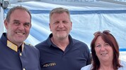 Der Linzer Stadtpolizeikommandant Klaus Hübner (li.), Werner Eder von „Gemeinsam.Sicher“ und ...