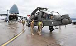 Die Ramstein Air Base in der Pfalz ist Dreh- und Angelpunkt des US-Militärs. Noch ist unklar, ...