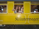 Strahlende Gesichter bei der Eröffnungsfahrt des Stainzer Flascherlzugs am Samstag.