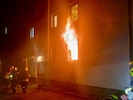 Die Flammen schlugen aus dem Fenster