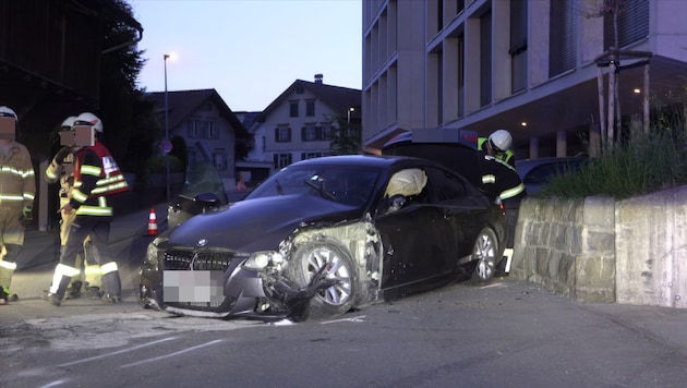 Das Wrack an der Unfallstelle