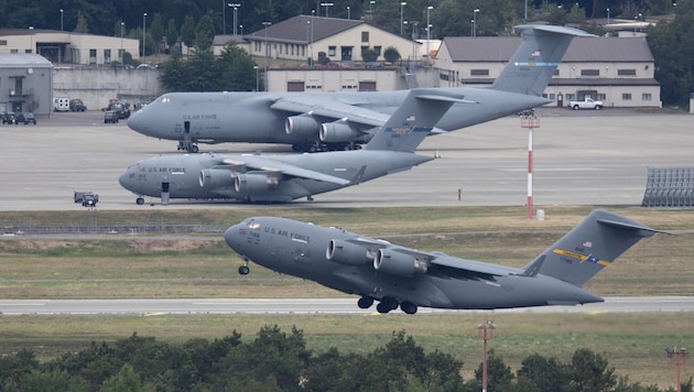 Auf der Ramstein Air Base in Rheinland-Pfalz sind derzeit etwa 9000 US-Soldaten stationiert