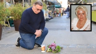 Kerzen und Blumen: Die „Krone“ begleitete Franz E. zehn Jahre nach dem Mord im Mai 2016 an ...