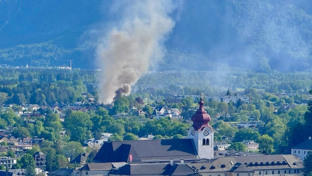 Die Rauchschwaden waren kilometerweit zu sehen.