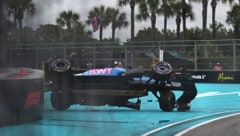 Pierre Gasly flog in Miami spektakulär ab. 