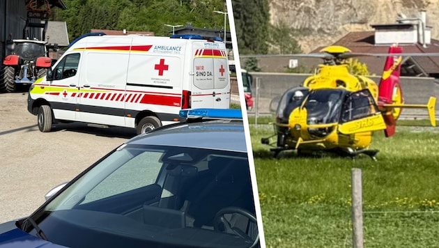 Nach der Erstversorgung vor Ort wurde der Verletzte mit dem Hubschrauber in die Klinik geflogen.