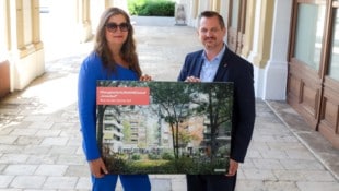 Verkehrsstadträtin Ulli Sima und Favoritens Bezirkschef Marcus Franz (beide SPÖ) stellten jetzt ...