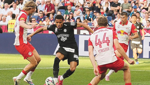 Axel Kayombo war Sturms großer Held beim 1:1 in Salzburg.