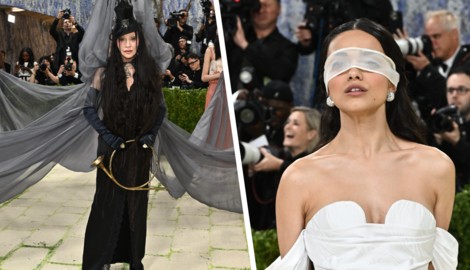 Madonna (l.) entsprang mit ihrem Outfit direkt einem Gemälde der Surrealistin Leonora Carrington ...