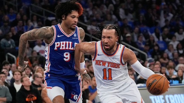 Jalen Brunson (r.) im Duell mit Kelly Oubre Jr.