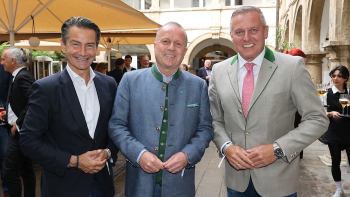 Mario Kunasek mit Thomas Prantner (Mitte) und Ex-ORF-Generaldirektor Roland Weißmann