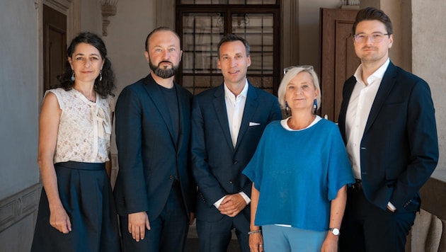 Von links: Sandra Krautwaschl, Max Lercher, Johannes Zink, Claudia Klimt-Weithaler und Niko ...