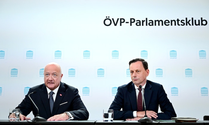 Nach der Wahl traten Stocker und Gödl vor die Presse.