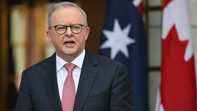 Australiens Premier Anthony Albanese informierte die Weltöffentlichkeit über den bereits mehrere ...