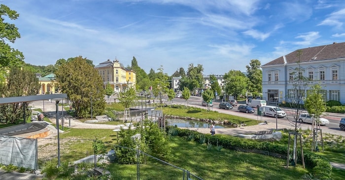 Ausblick von der Terrasse des Cafè Thermalbad