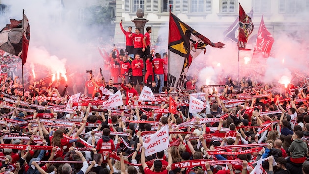 Die ganze Stadt feierte den ersten Meistertitel des Klubs
